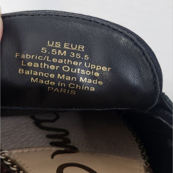 Sam Edelman Black Paris Patchwork Mule Loafers Womens 5.5 Pre-owned - Picture 4 of 11